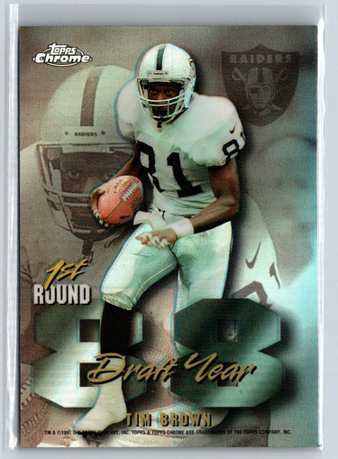 1997 Topps Chrome #DR6 Michael Irvin / Tim Brown Draft Year Refractors B9