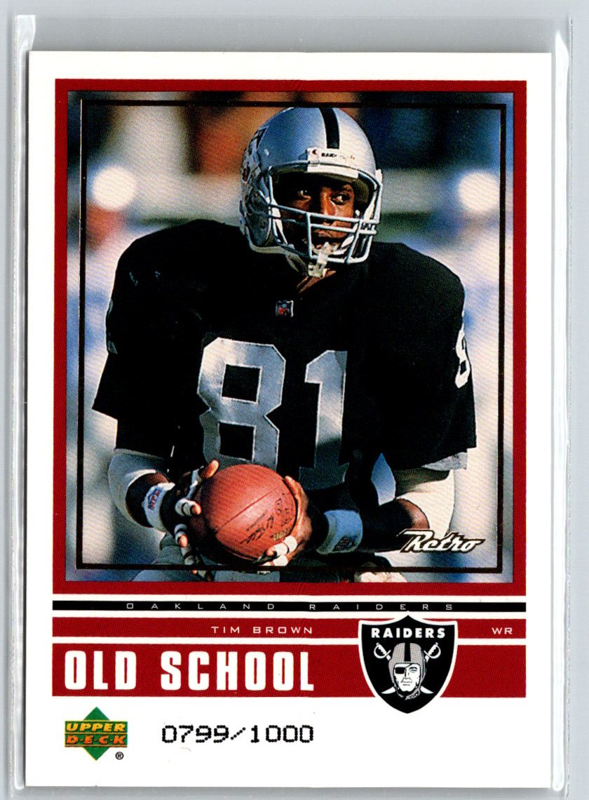 1999 Upper Deck Retro  Tim Brown / Troy Edwards Old School/New School /1000 B10