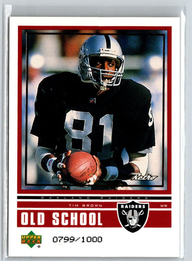 1999 Upper Deck Retro  Tim Brown / Troy Edwards Old School/New School /1000 B10