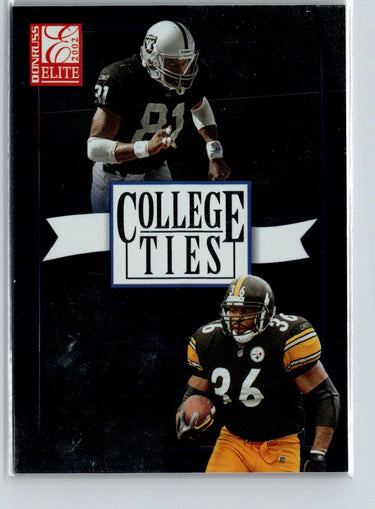 2002 Donruss Elite Jerome Bettis Tim Brown College Ties #/1600 B11