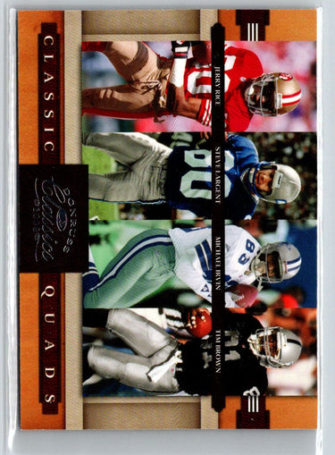 2008 Classics Jerry Rice Steve Largent Michael Irvin Tim Brown  #/1000 B12