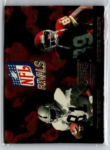 1998 Playoff Momentum SSD Hobby #14 Tim Brown / Andre Rison NFL Rivals Gold B15