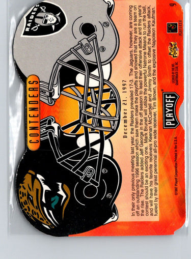 1997 Playoff Contenders #9 Tim Brown / Mark Brunell Clash Blue B16