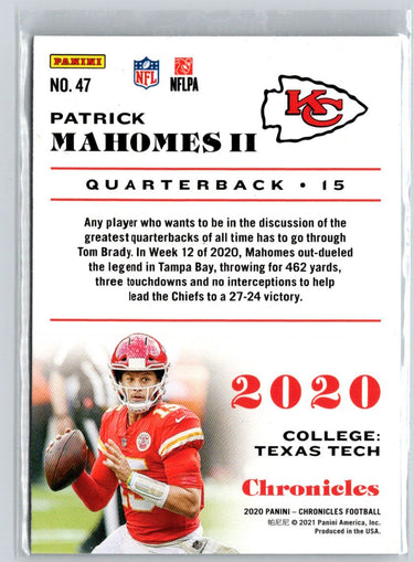 2020 Panini Chronicles #47 Patrick Mahomes II Pink C1