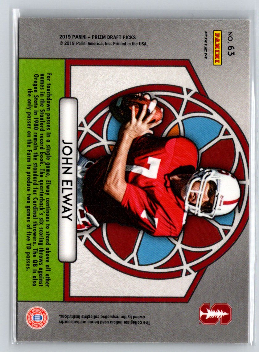 2019 Panini Prizm Draft Picks #63 John Elway Prizms Red C1