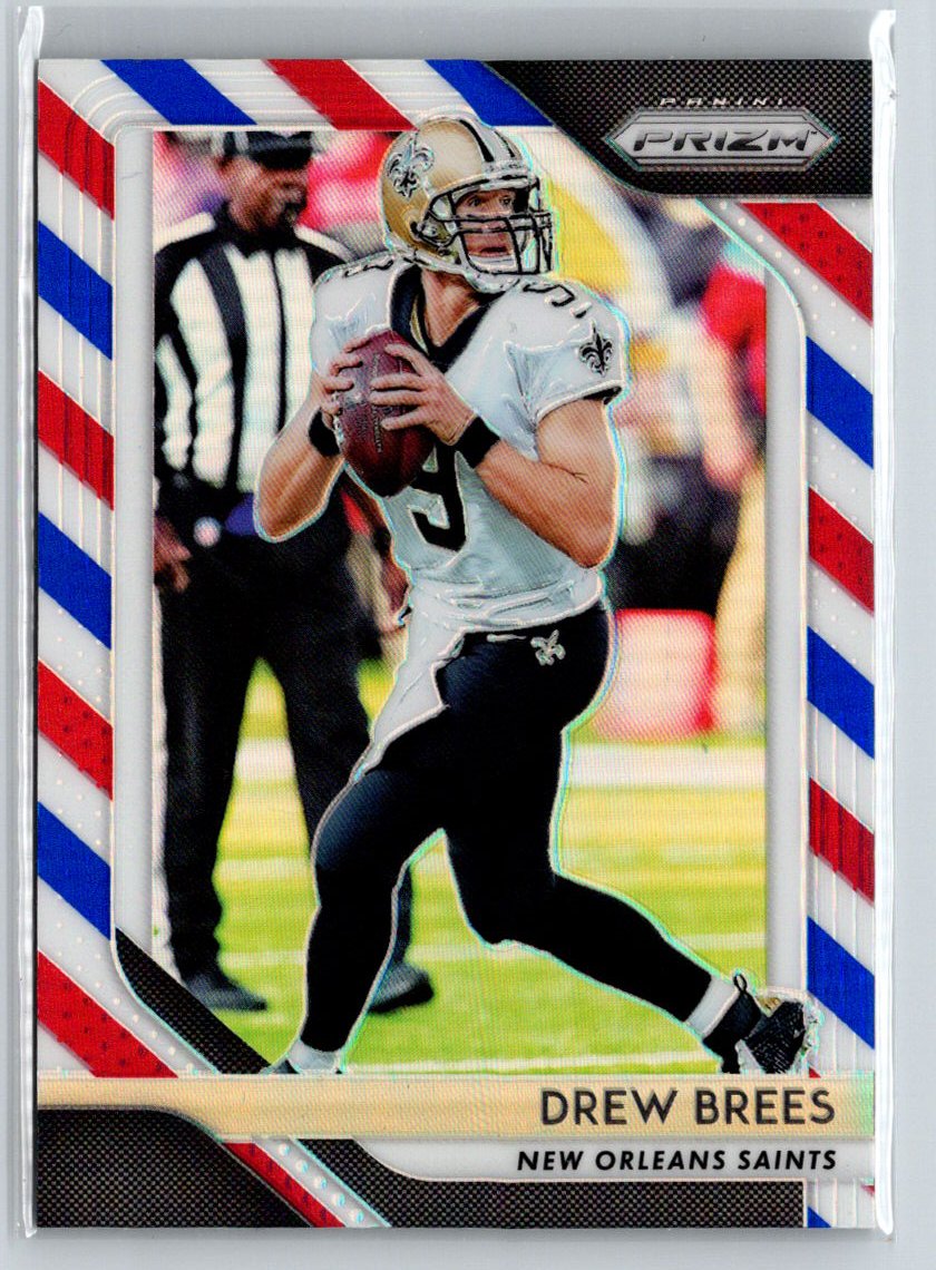 2018 Panini Prizm #63 Drew Brees Prizm Red White and Blue C1