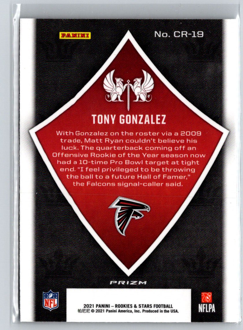 2021 Panini Rookies & Stars #CR-19 Tony Gonzalez Crusade Red Plaid C1