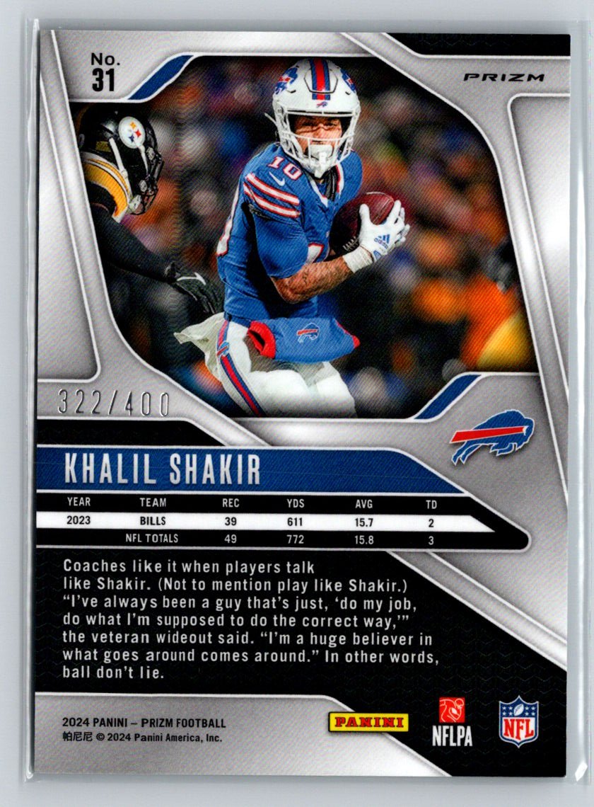 2024 Panini Prizm #31 Khalil Shakir Pandora #/400 C1