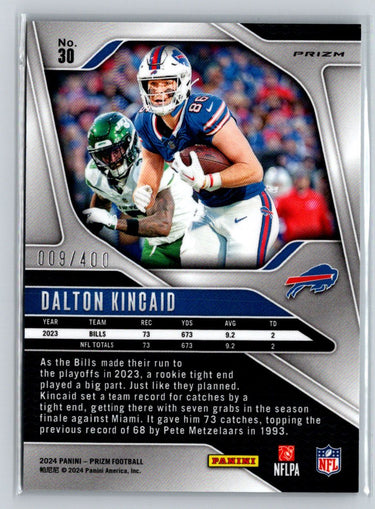 2024 Panini Prizm #30 Dalton Kincaid Pandora #/400 C1