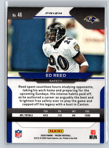 2020 Panini Prizm #46 Ed Reed Prizm Light Blue C1