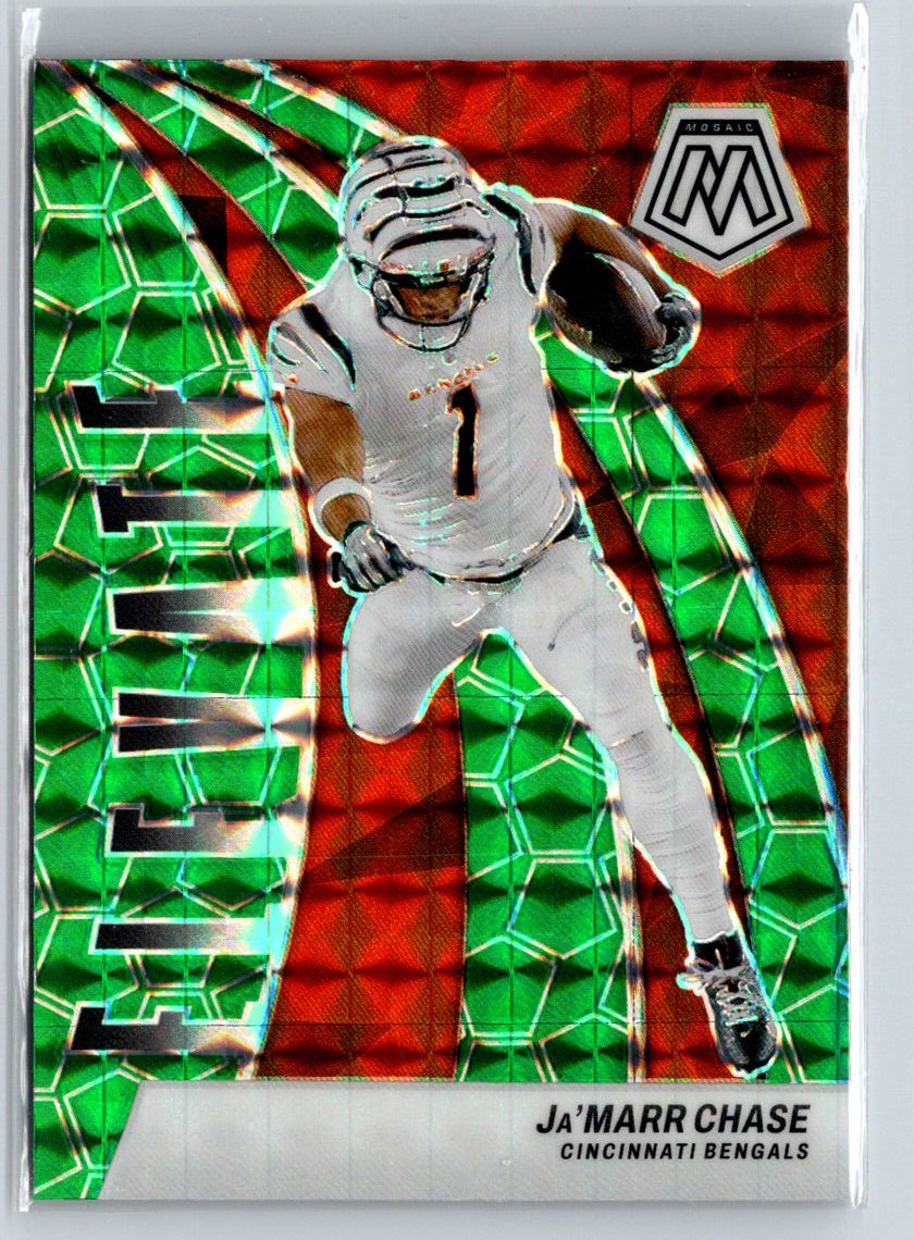 2024 Panini Mosaic #11 Ja'Marr Chase Elevate Mosaic Green C2