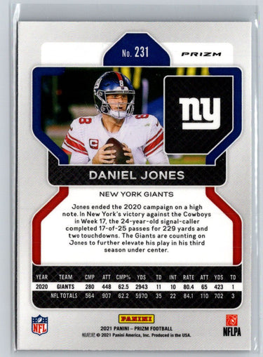 2021 Panini Prizm #231 Daniel Jones Red White and Blue C2