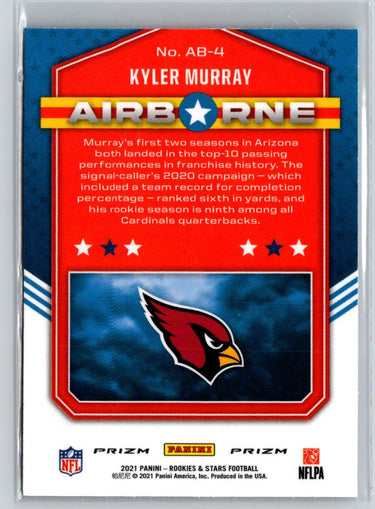 2021 Panini Rookies & Stars #AB-4 Kyler Murray Airborne Silver C2