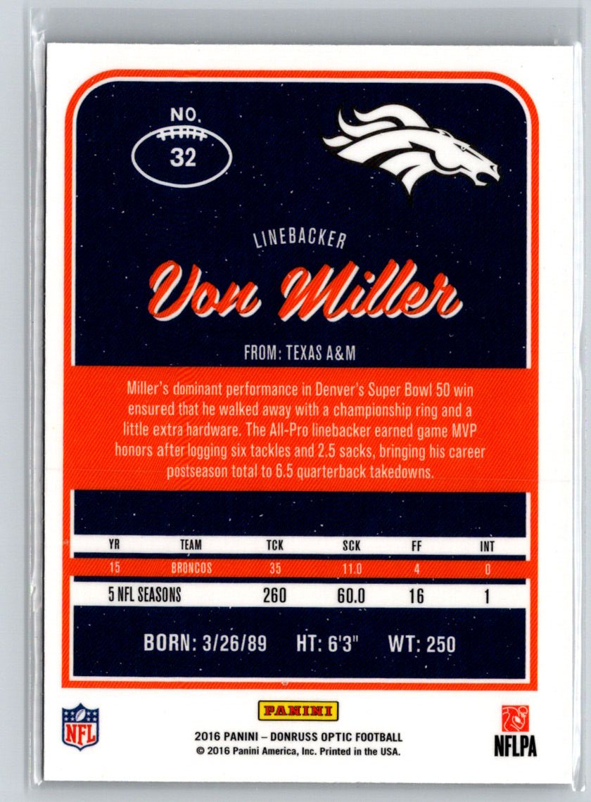 2016 Donruss Optic #32 Von Miller Holo C2