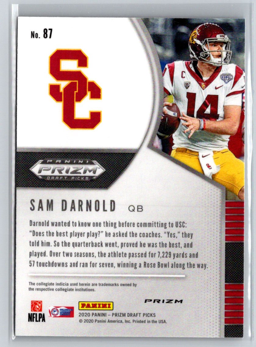 2020 Panini Prizm Draft Picks #87 Sam Darnold Prizms Red C2