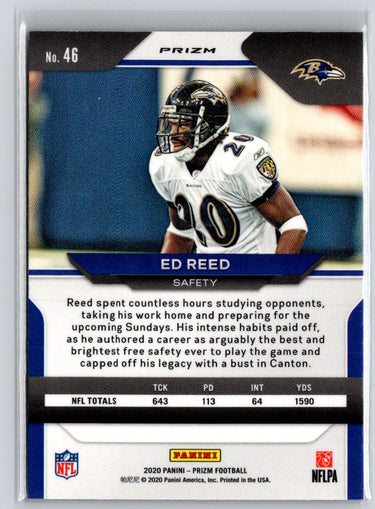 2020 Panini Prizm #46 Ed Reed Prizm Red Ice C2