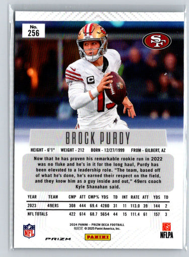 2024 Panini Prizm Deca #256 Brock Purdy Silver Prizms C2