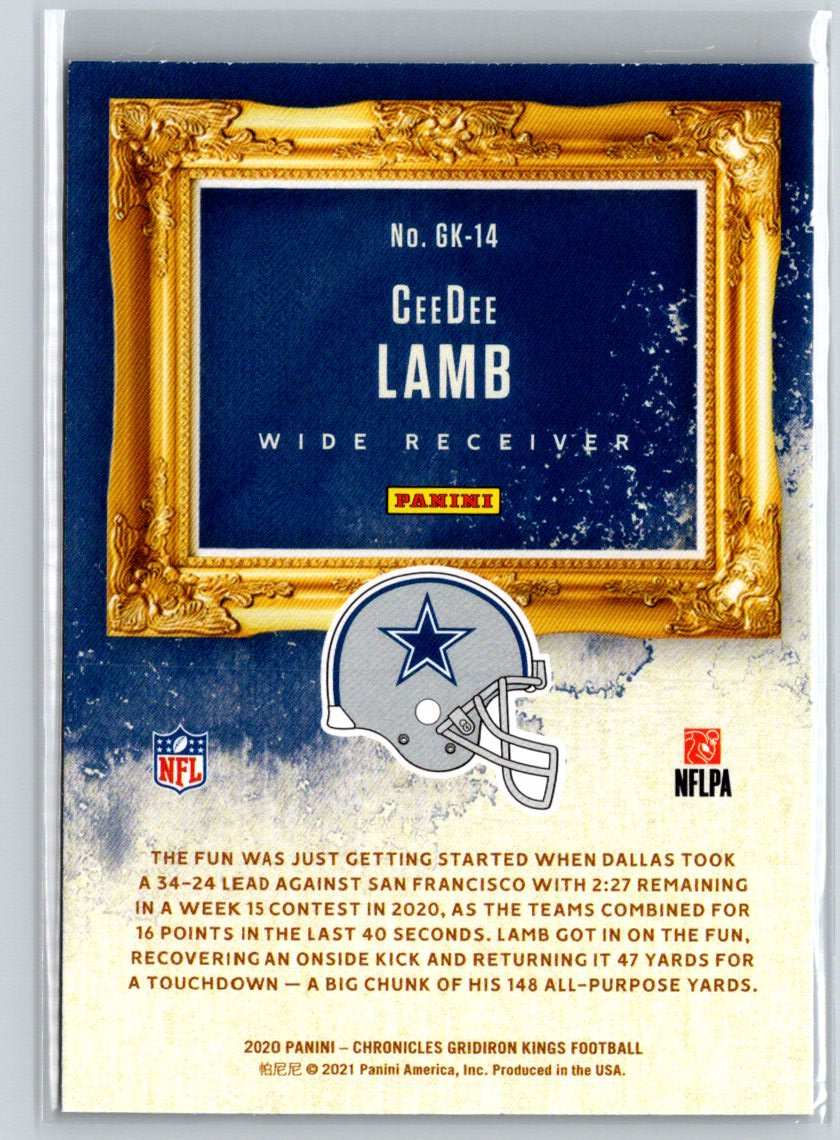 2020 Panini Chronicles #GK-14 CeeDee Lamb Gridiron Kings C2