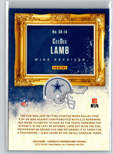 2020 Panini Chronicles #GK-14 CeeDee Lamb Gridiron Kings C2