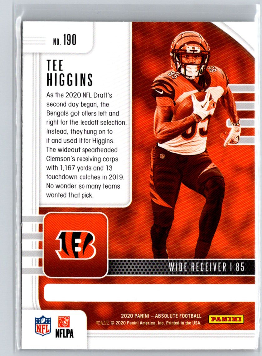 2020 Panini Absolute #190 Tee Higgins Retail C2