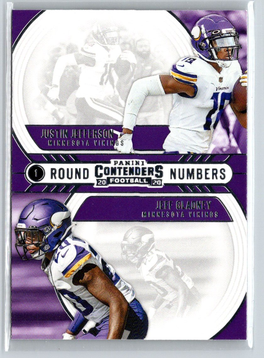 2020 Panini Contenders #RN-JG Justin Jefferson / Jeff Gladney Round Numbers C2