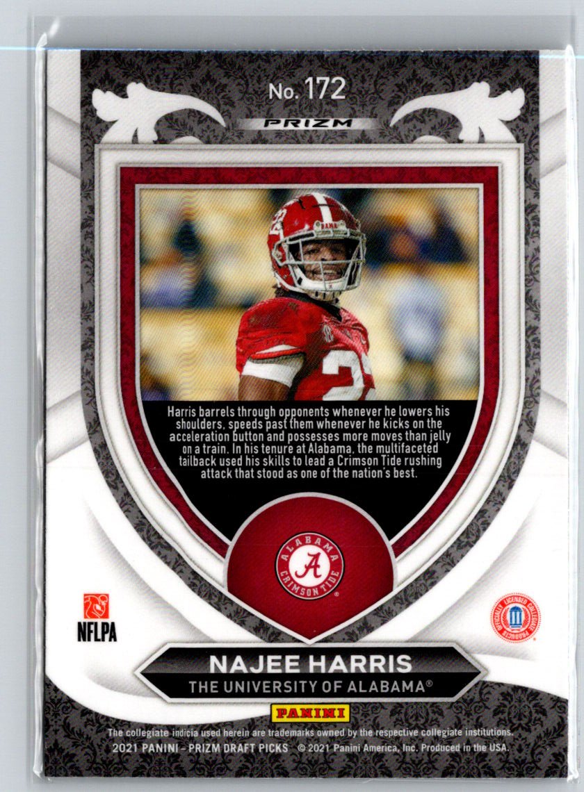 2021 Panini Prizm Draft Picks Collegiate #172 Najee Harris Gold Ice C2