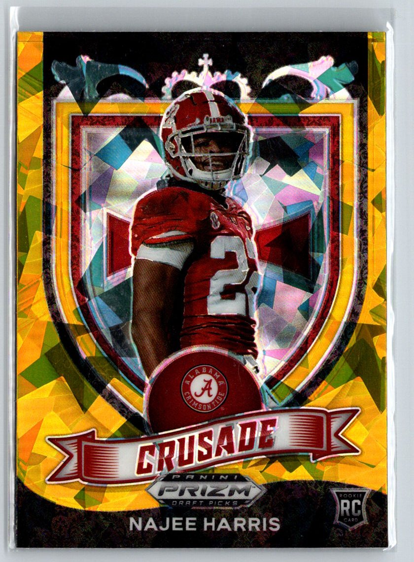 2021 Panini Prizm Draft Picks Collegiate #172 Najee Harris Gold Ice C2