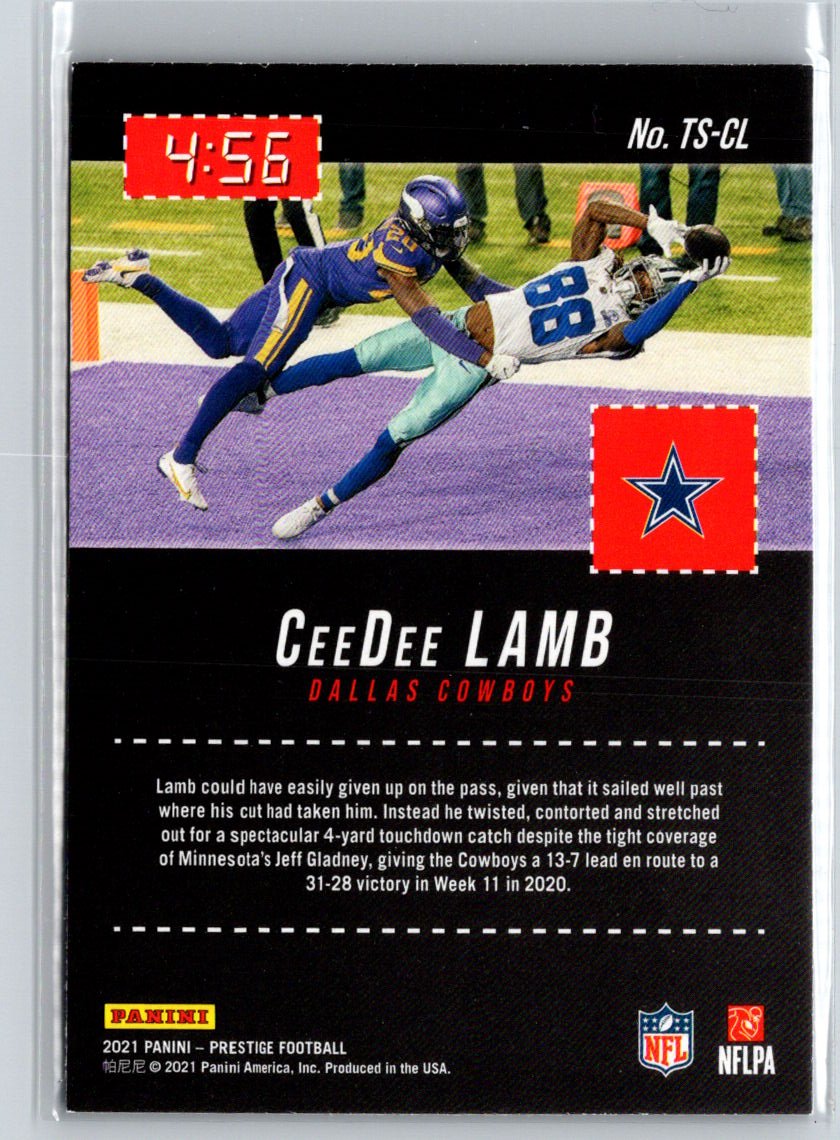 2021 Panini Prestige #TS-CL CeeDee Lamb Time Stamped C3