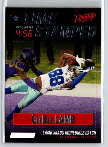 2021 Panini Prestige #TS-CL CeeDee Lamb Time Stamped C3