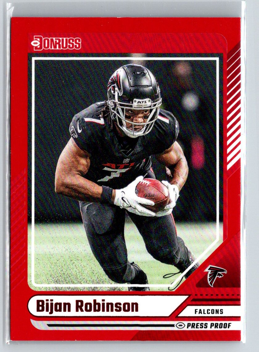 2024 Donruss #162 Bijan Robinson Press Proof Red C3