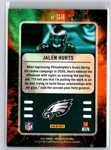 2021 Panini Absolute #SG18 Jalen Hurts Star Gazing C3