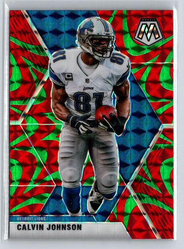 2020 Panini Mosaic #75 Calvin Johnson Prizm Reactive Green C3