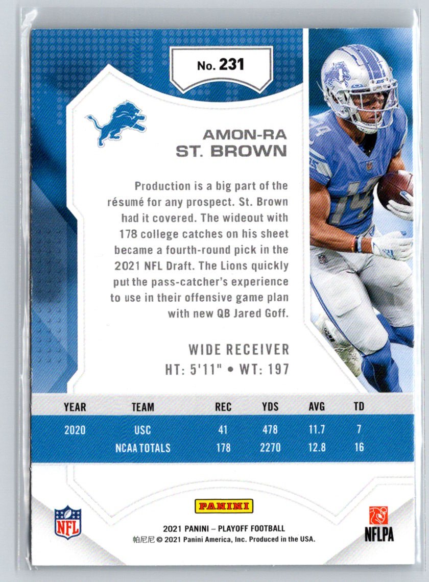 2021 Panini Playoff #231 Amon-Ra St. Brown C3