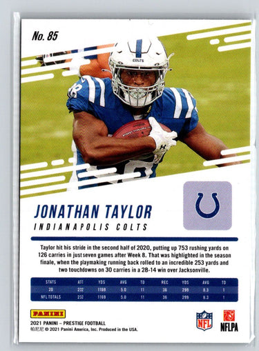 2021 Panini Prestige #85 Jonathan Taylor Xtra Points Astral C3