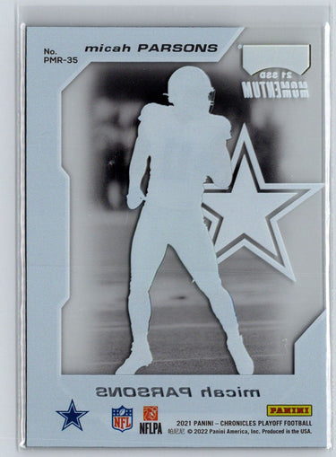 2021 Panini Chronicles #PMR-35 Micah Parsons Playoff Momentum Rookies C3