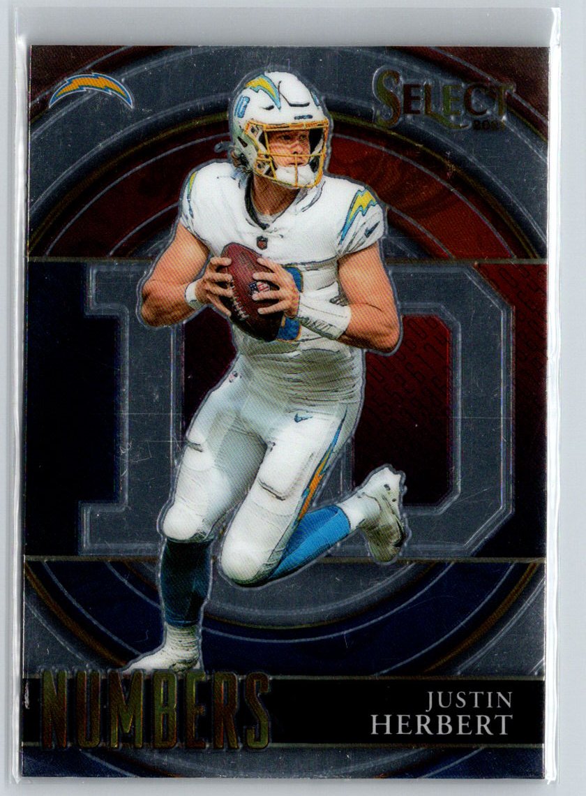 2021 Panini Select #SN-4 Justin Herbert Select Numbers C3