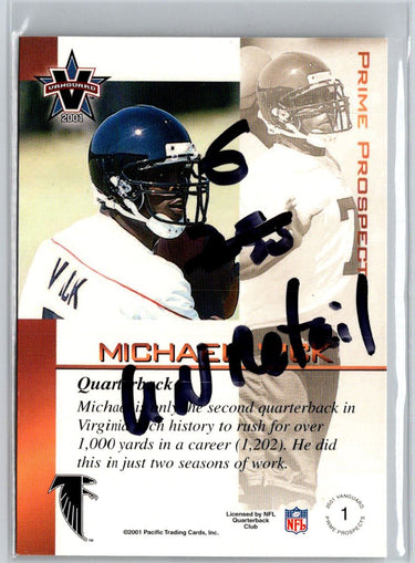 2001 Pacific Vanguard #1 Michael Vick Prime Prospects Bronze C3