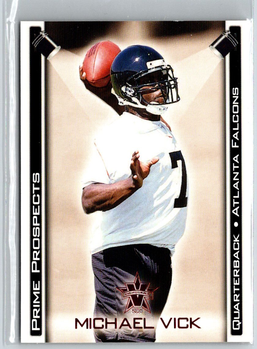 2001 Pacific Vanguard #1 Michael Vick Prime Prospects Bronze C3