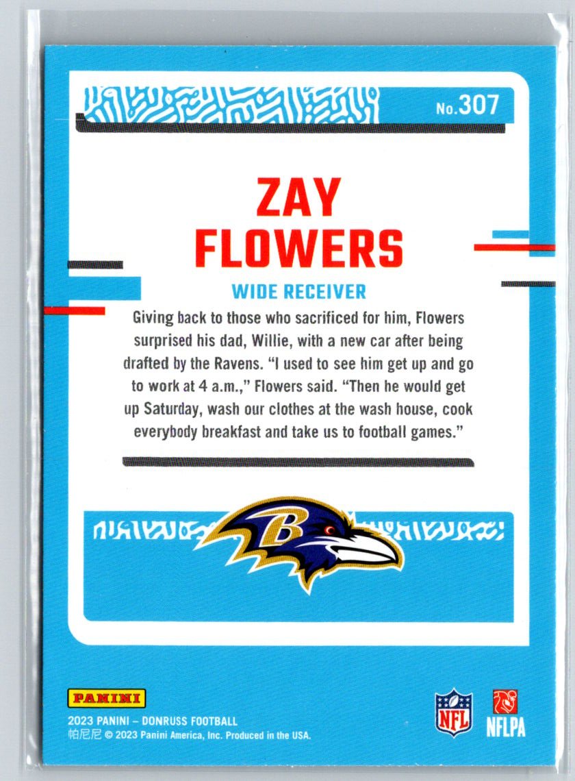 2023 Donruss #307 Zay Flowers C3