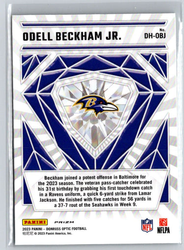 2023 Donruss Optic #DH-OBJ Odell Beckham Jr. Diamond Hands Holo C3