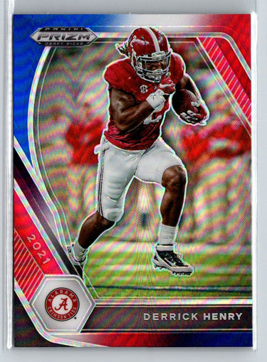 2021 Panini Prizm Draft Picks Collegiate #81 Derrick Henry Red White and Blue C4