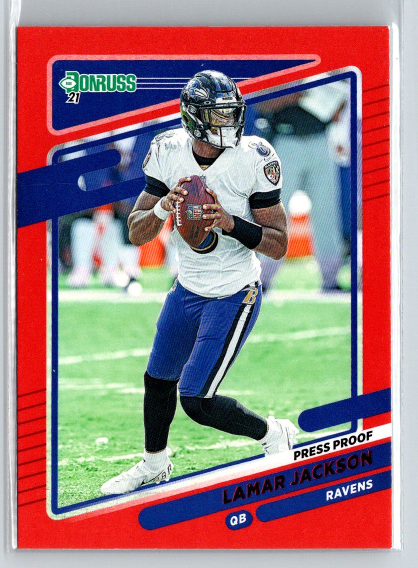 2021 Donruss #239 Lamar Jackson Press Proof Red C4
