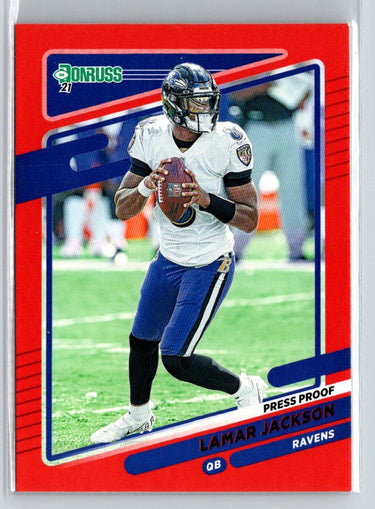 2021 Donruss #239 Lamar Jackson Press Proof Red C4