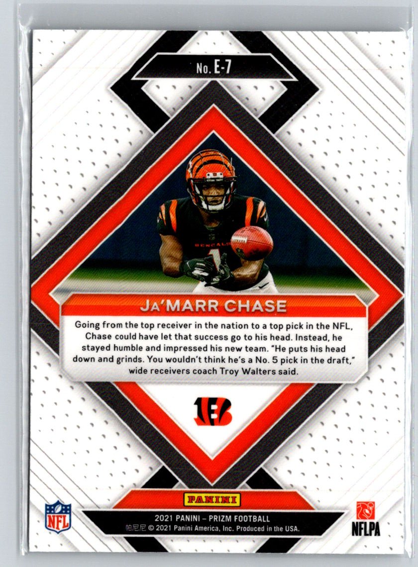 2021 Panini Prizm #E-7 Ja'Marr Chase Emergent C4