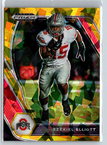 2021 Panini Prizm Draft Picks Collegiate #87 Ezekiel Elliott Orange Ice C4