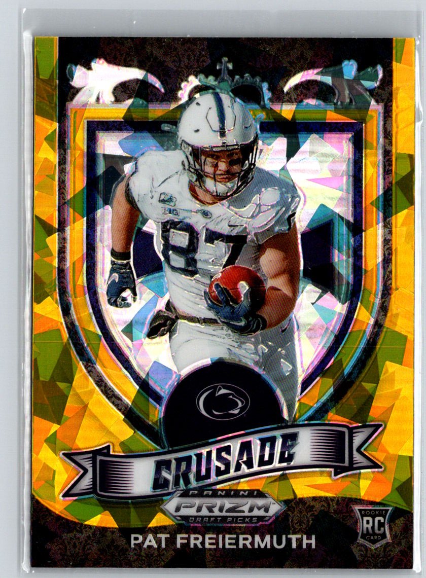 2021 Panini Prizm Draft Picks Collegiate #173 Pat Freiermuth Gold Ice C4