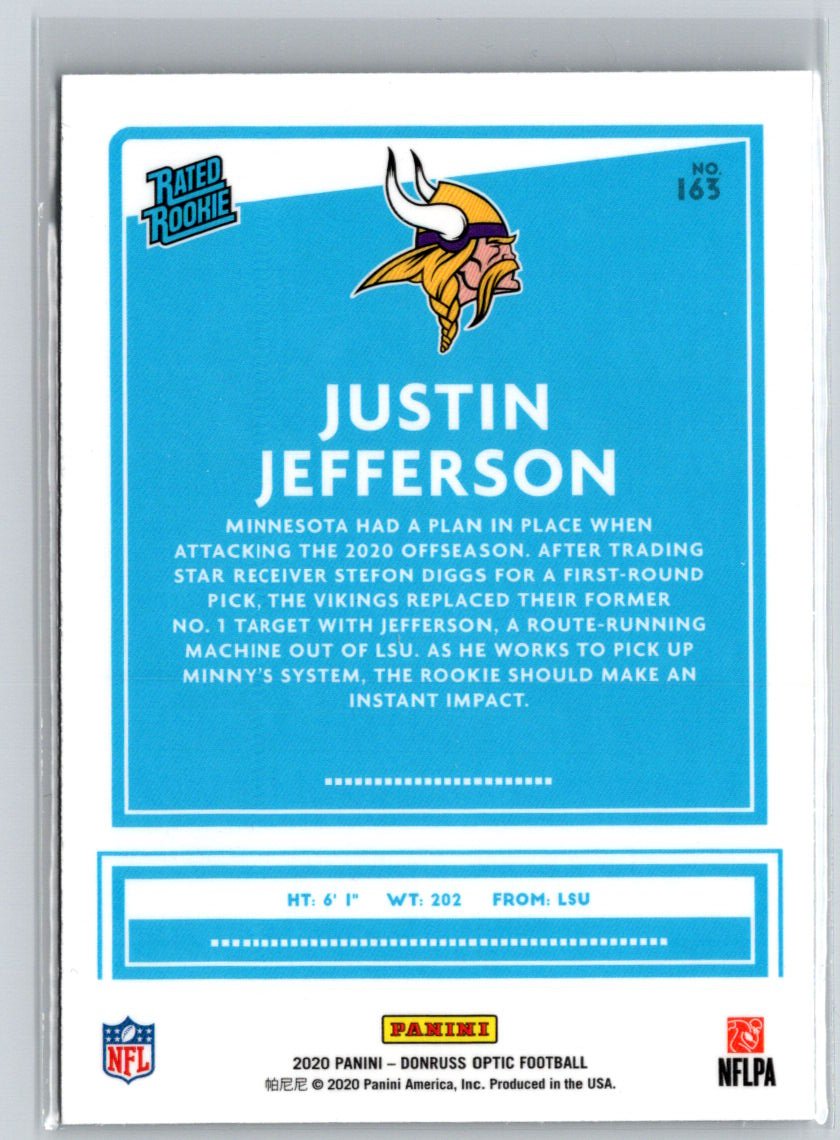 2020 Donruss Optic #163 Justin Jefferson C4