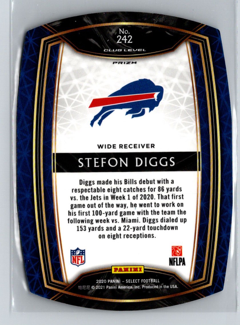 2020 Panini Select #242 Stefon Diggs Purple Prizm Die Cut C4