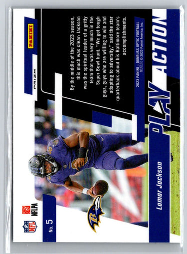 2020 Panini Contenders Optic #5 Lamar Jackson Silver C4