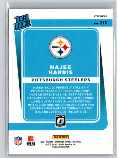 2021 Donruss Optic #213 Najee Harris Pink C4